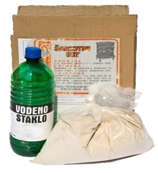 ŠAMOTNI SET 1+3 STAKLENA VODA PLUS ŠAMOTNO BRASNO