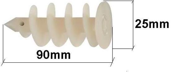 SPIRALNI TIPL - PUŽIĆ ZA FASADU 25mm x 90mm
