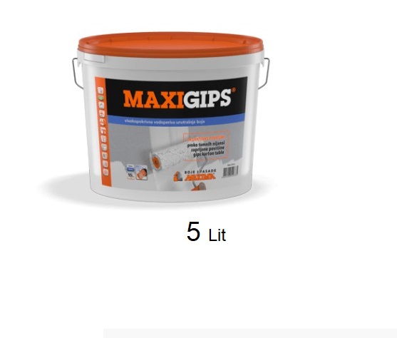 MAXIGIPS unutrašnja disperziona boja 5 lit maxi gips
