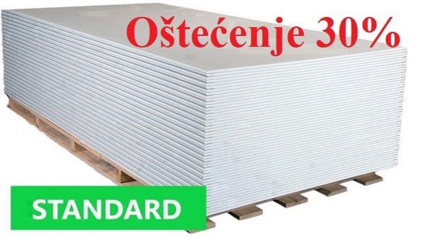 OŠTEĆENA GIPS PLOČA 12.5mm (1.20 x 2.00)
