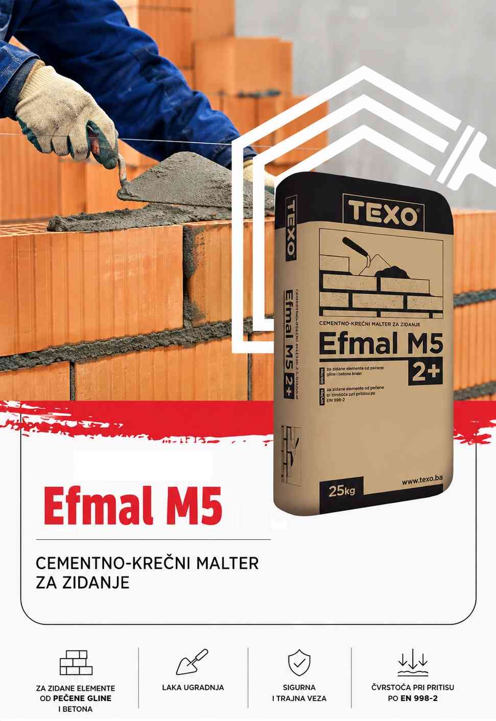Malter za zidanje Efmal M5 2+