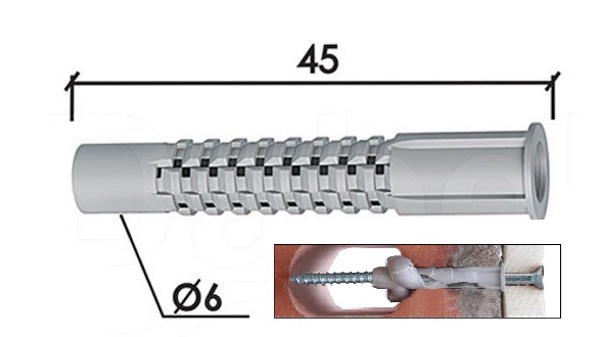 TIPL ZA BLOK - GUZVAJUCI  Ø6x45mm