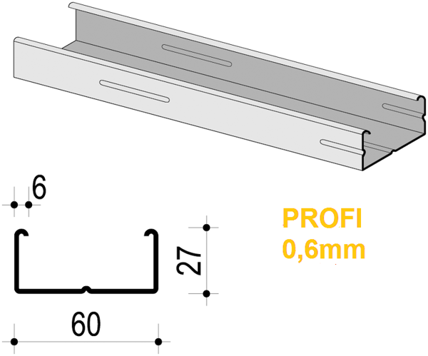 BRENDIRANI Profil 0.6mm CD 60*27/3.0 m
