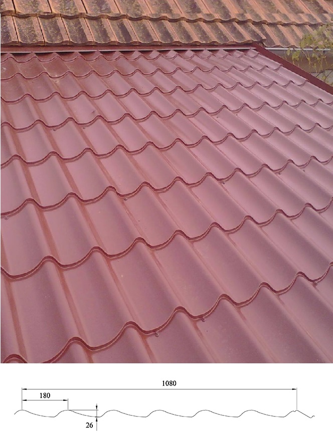 Krovni limovi u obliku crepa C25/350 lim 0,5mm