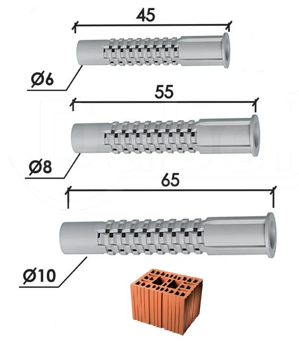 TIPL ZA BLOK - GUZVAJUCI Ø6 , Ø8 , Ø10