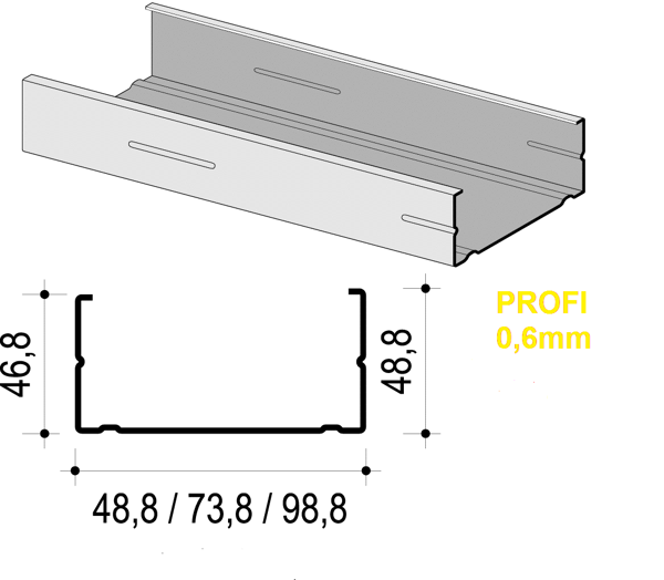 BRENDIRANI Profil 0.6mm CW 50*50/3