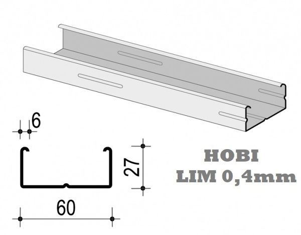 [ 0.4mm ] Profil za gips CD 60*27 /4.0 m