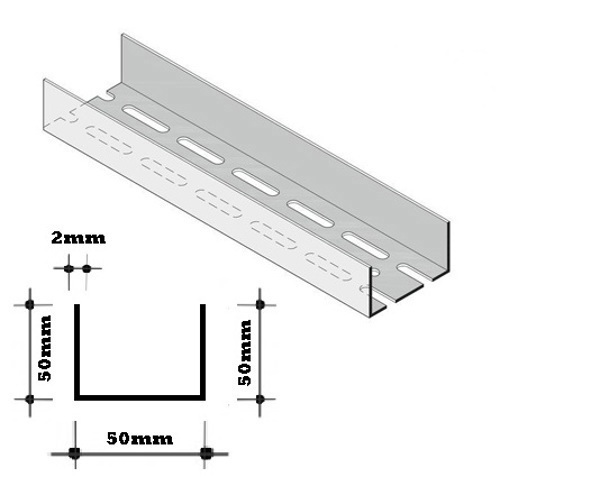 UA50/3m PROFIL OJAČANJE ZA VRATA