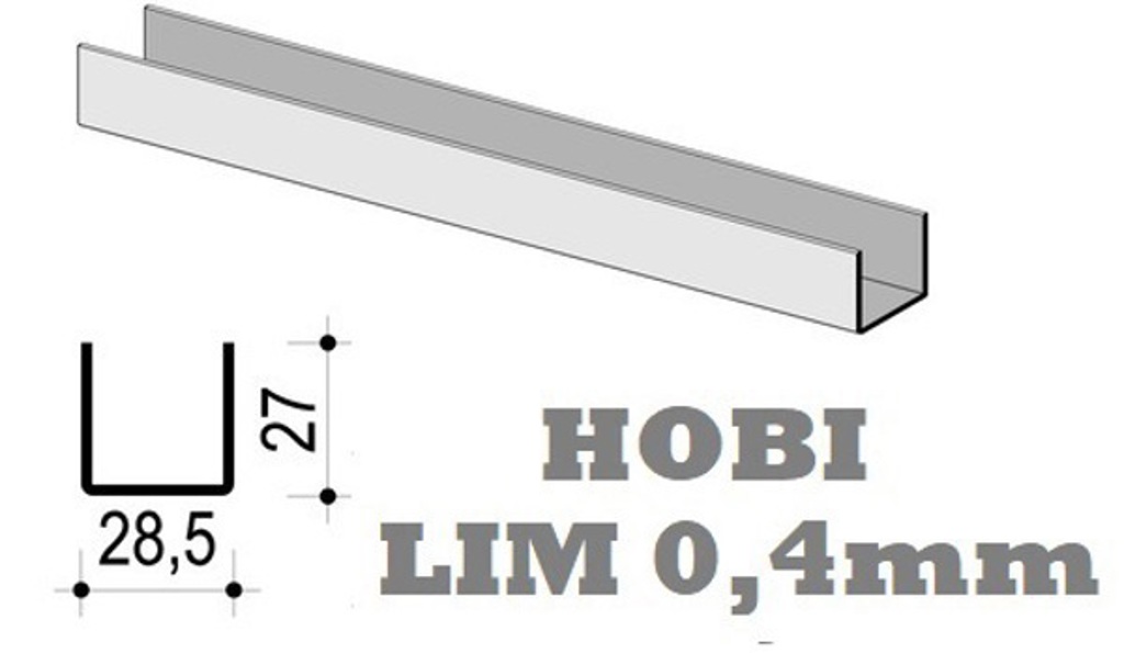 [ 0.4mm ] Profil za gips UD 28*27 /3.0 m