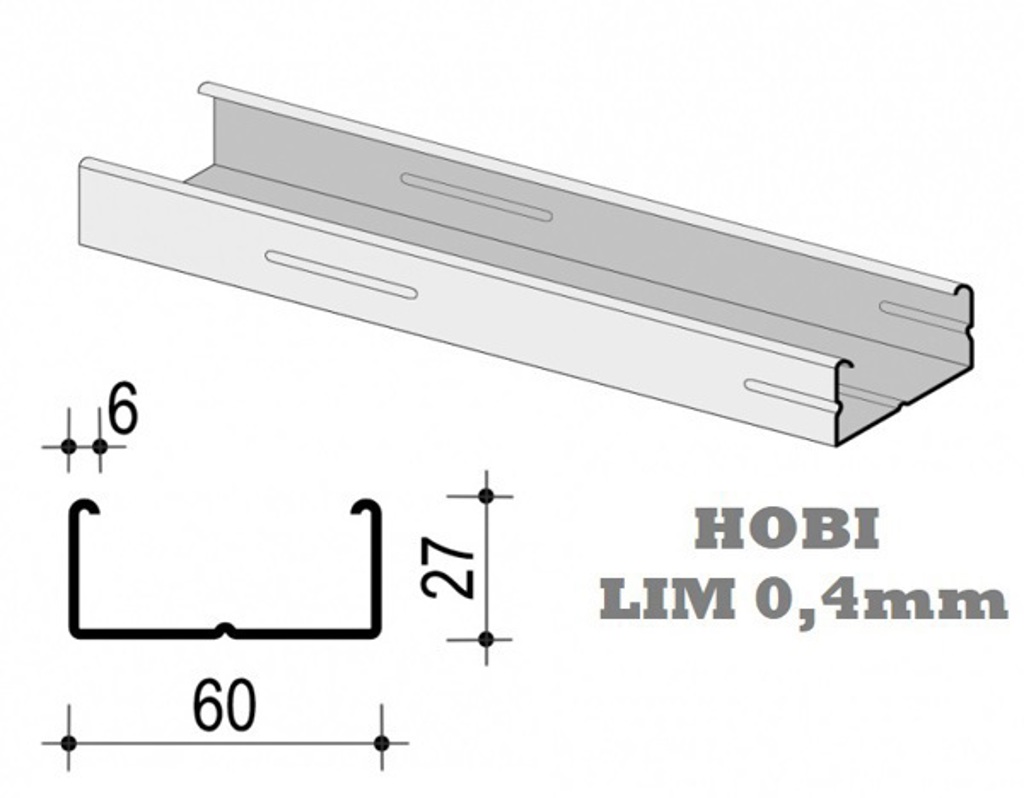 [ 0.4mm ] Profil za gips CD 60*27 /3.0 m